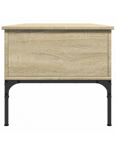 Tavolino Rovere Sonoma 100x50x45 cm Legno Multistrato e Metallo