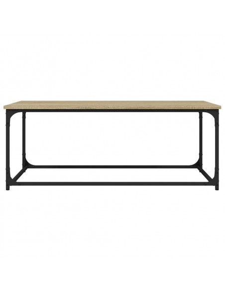 Tavolino Rovere Sonoma 102x50x40 cm Legno Multistrato e Ferro