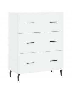 Credenza Bianca 69,5x34x180 cm in Legno Multistrato 2