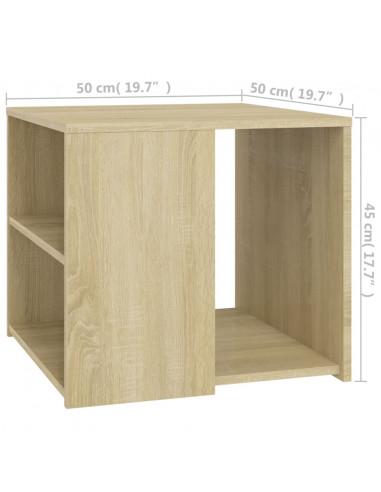 Tavolino Rovere Sonoma 50x50x45 cm in Legno Multistrato