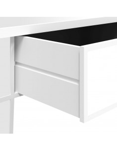 Tavolino Salotto a Specchio 106x45x45cm Legno Multistrato Vetro