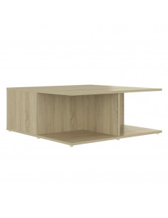 Tavolino Salotto Bianco e Rovere Sonoma 80x80x31cm Multistrato