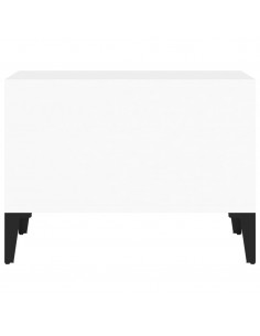 Tavolino Salotto Bianco Lucido 60x50x36,5 cm Legno Multistrato