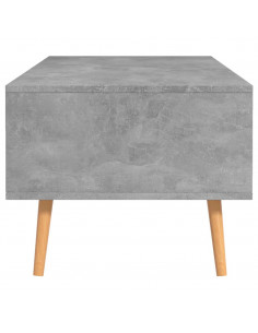 Tavolino Salotto Grigio Cemento 100x49,5x43cm Legno Multistrato
