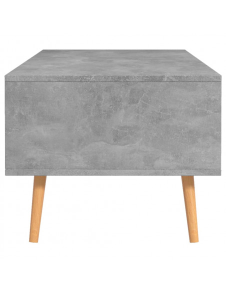 Tavolino Salotto Grigio Cemento 100x49,5x43cm Legno Multistrato