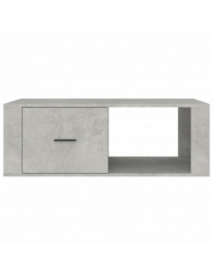 Tavolino Salotto Grigio Cemento 100x50,5x35cm Legno Multistrato