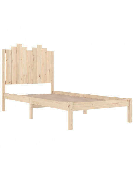 Giroletto in Legno Massello Grigio 75x190 cm Small Single