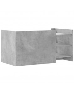 Tavolino Salotto Grigio Cemento 100x50x50 cm Legno Multistrato