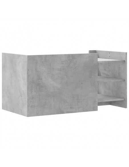 Tavolino Salotto Grigio Cemento 100x50x50 cm Legno Multistrato