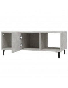Tavolino Salotto Grigio Cemento 102x50x40 cm Legno Multistrato