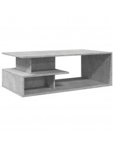 Tavolino Salotto Grigio Cemento 102x55x35 cm Legno Multistrato