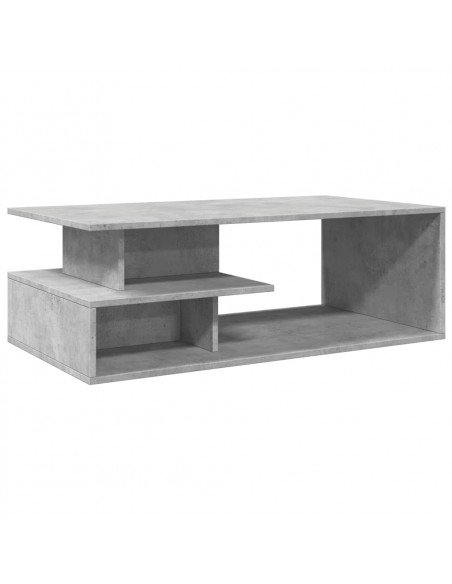 Tavolino Salotto Grigio Cemento 102x55x35 cm Legno Multistrato