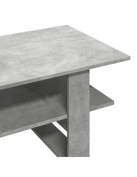 Tavolino Salotto Grigio Cemento 102x55x42 cm Legno Multistrato