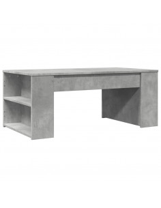 Tavolino Salotto Grigio Cemento 102x55x42 cm Legno Multistrato