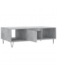 Tavolino Salotto Grigio Cemento 104x60x35 cm Legno Multistrato