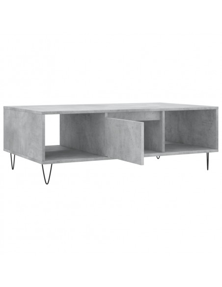 Tavolino Salotto Grigio Cemento 104x60x35 cm Legno Multistrato