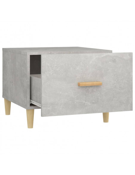 Tavolino Salotto Grigio Cemento 50x50x40 cm Legno Multistrato