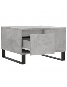 Tavolino Salotto Grigio Cemento 55x55x36,5 cm Legno Multistrato