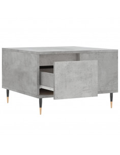 Tavolino Salotto Grigio Cemento 55x55x36,5 cm Legno Multistrato