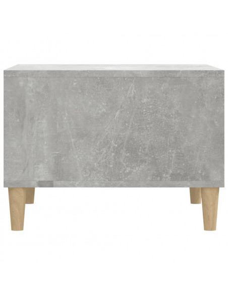 Tavolino Salotto Grigio Cemento 60x50x36,5 cm Legno Multistrato