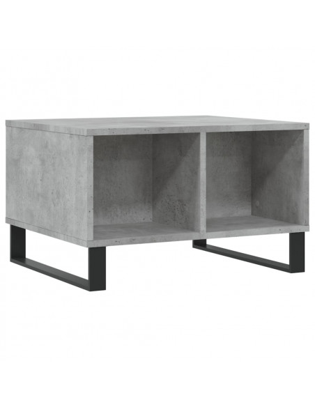 Tavolino Salotto Grigio Cemento 60x50x36,5 cm Legno Multistrato