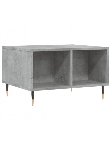Tavolino Salotto Grigio Cemento 60x50x36,5 cm Legno Multistrato
