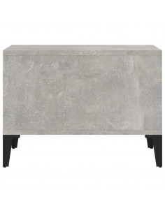 Tavolino Salotto Grigio Cemento 60x50x36,5 cm Legno Multistrato