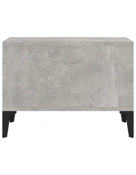 Tavolino Salotto Grigio Cemento 60x50x36,5 cm Legno Multistrato