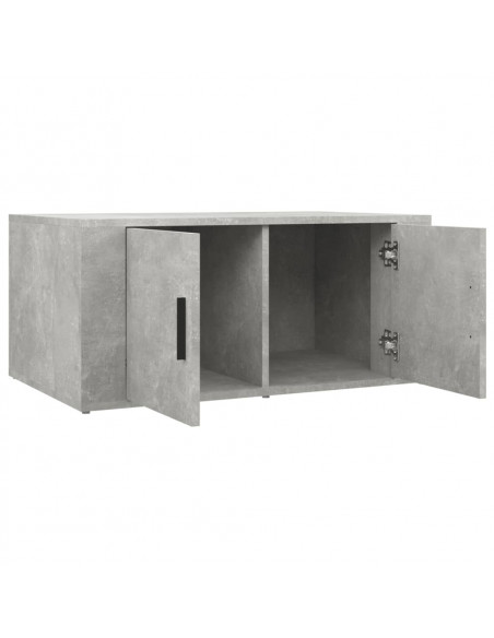 Tavolino Salotto Grigio Cemento 80x50x36 cm Legno Multistrato