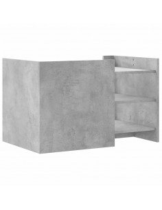Tavolino Salotto Grigio Cemento 80x50x50 cm Legno Multistrato