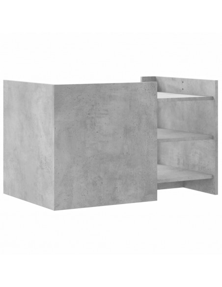 Tavolino Salotto Grigio Cemento 80x50x50 cm Legno Multistrato