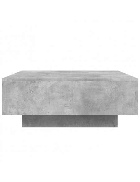 Tavolino Salotto Grigio Cemento 80x80x31 cm Legno Multistrato