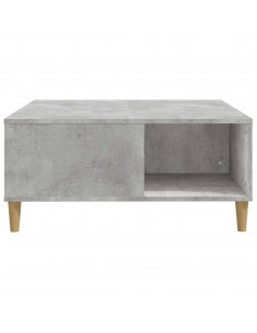 Tavolino Salotto Grigio Cemento 80x80x36,5 cm Legno Multistrato
