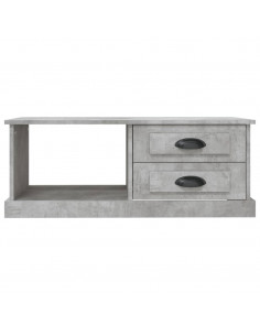 Tavolino Salotto Grigio Cemento 90x50x35 cm Legno Multistrato