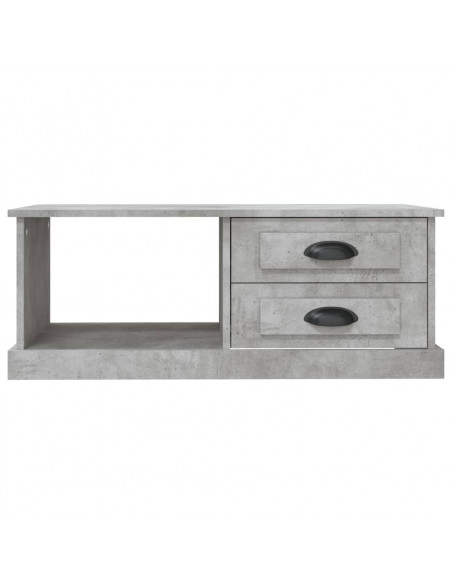 Tavolino Salotto Grigio Cemento 90x50x35 cm Legno Multistrato