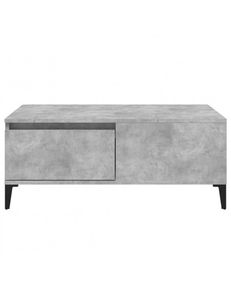 Tavolino Salotto Grigio Cemento 90x50x36,5 cm Legno Multistrato