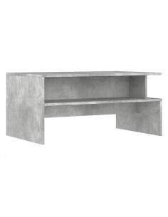 Tavolino Salotto Grigio Cemento 90x55x42,5 cm Legno Multistrato