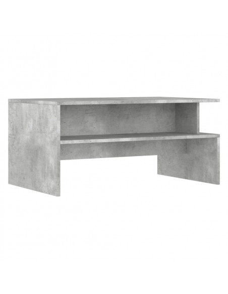 Tavolino Salotto Grigio Cemento 90x55x42,5 cm Legno Multistrato