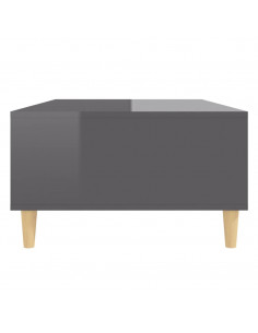 Tavolino Salotto Grigio Lucido 103,5x60x35cm Legno Multistrato