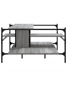 Tavolino Salotto Grigio Sonoma 100x100x48,5cm Legno Multistrato