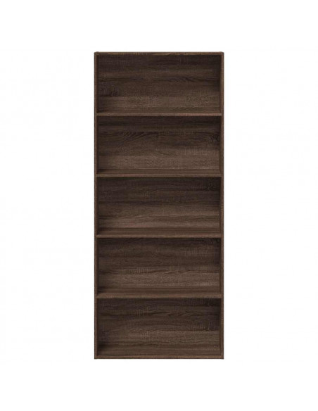 Libreria Rovere Marrone 80x30x189 cm in Legno Multistrato