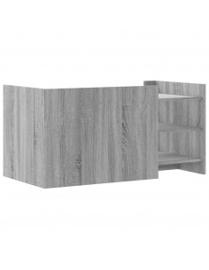 Tavolino Salotto Grigio Sonoma 100x50x50 cm Legno Multistrato