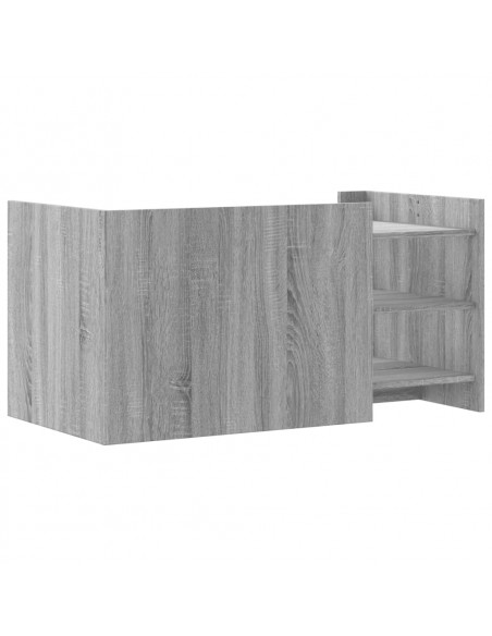 Tavolino Salotto Grigio Sonoma 100x50x50 cm Legno Multistrato