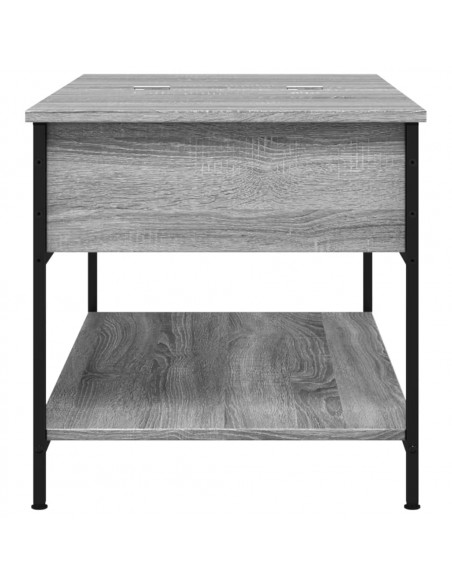 Tavolino Salotto Grigio Sonoma 100x50x50 cm Multistrato Metallo