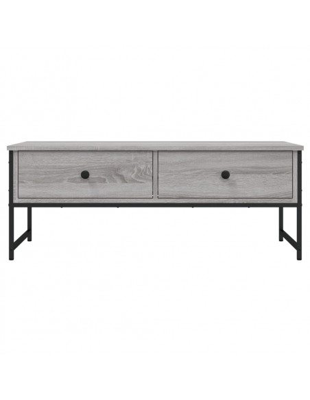 Tavolino Salotto Grigio Sonoma 101x49x39,5 cm Legno Multistrato