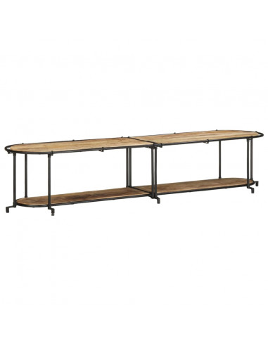 Mobile Porta TV 200x42x40 cm in Massello di Mango Grezzo