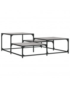 Tavolino Salotto Grigio Sonoma 107x107x40 cm Legno Multistrato