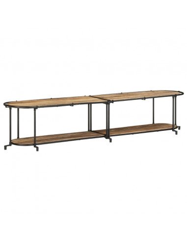 Mobile Porta TV 200x42x40 cm in Massello di Mango Grezzo