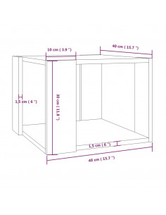 Tavolino Salotto Grigio Sonoma 40x40x30cm Legno Ingegnerizzato
