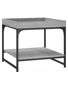 Tavolino Salotto Grigio Sonoma 49,5x49,5x45cm Legno Multistrato